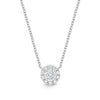 Memoire Diamond Blossom Collection Pendant 11 Round Brilliant Diamonds Equal 1.01ctw 18K White Gold | Blacy's Fine Jewelers