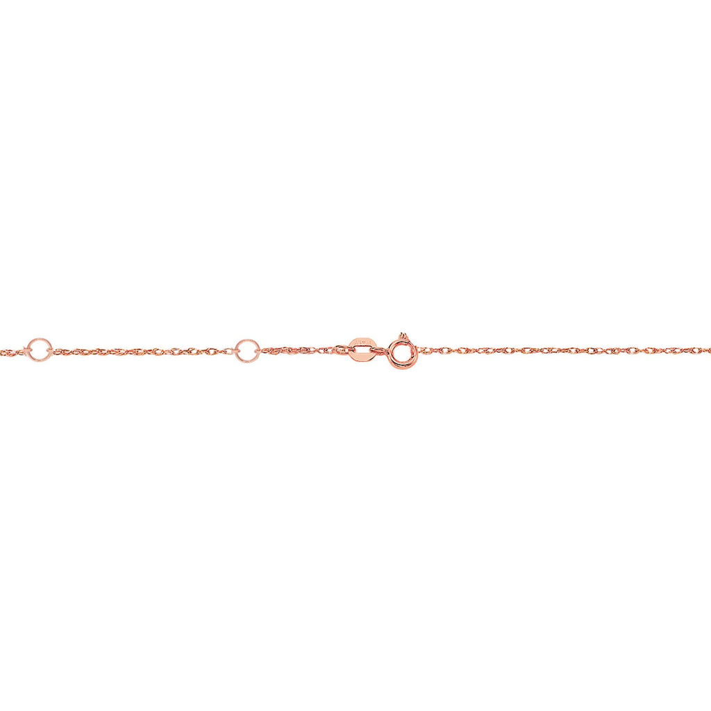 Double Extendable 14 Karat Rose Gold Rope Chain