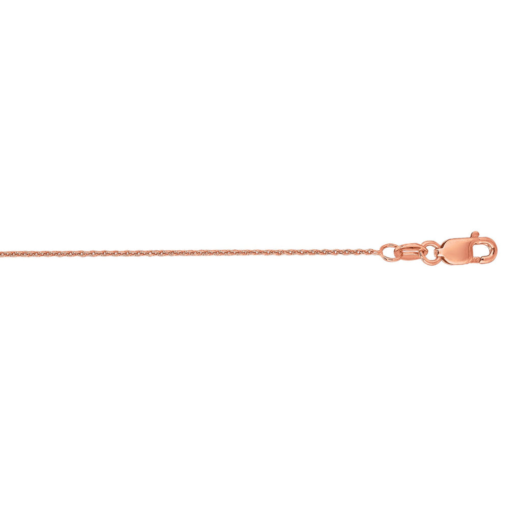 Oval Cable Chain with Lobster Clasp. 14K Rose Gold