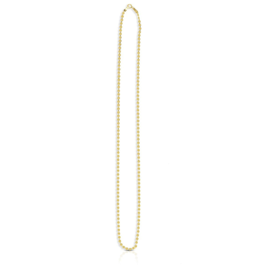 Oval Mirror Link in 14K Yellow Gold Chain with Lobster Clasp - Image 2 of 3