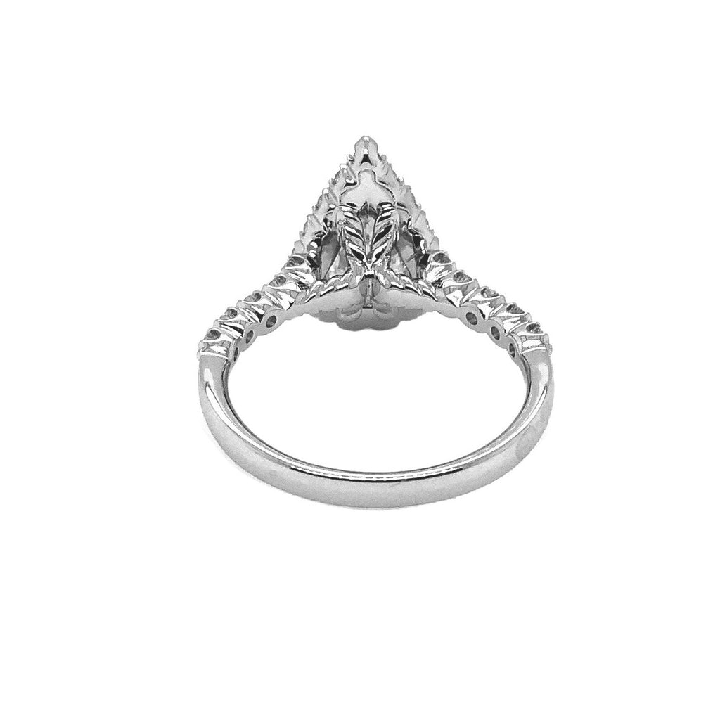 Christopher Designs L'Amour Crisscut® Pear Shape Diamond GIA Engagement Ring 18K White Gold - Image 3 of 6