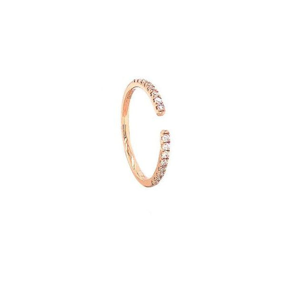 open round brilliant cut diamond stackable band 0.25 ctw 14k rose gold