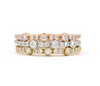 large and small round brilliant diamonds 0.20 ctw stackable band 14k white gold